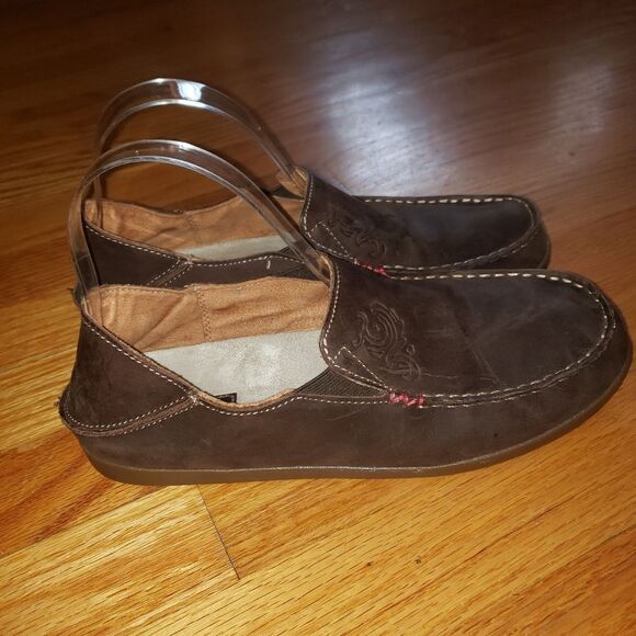 Olukai Nohea nubuck leather loafers Womans Size 9 - Picture 1 of 7